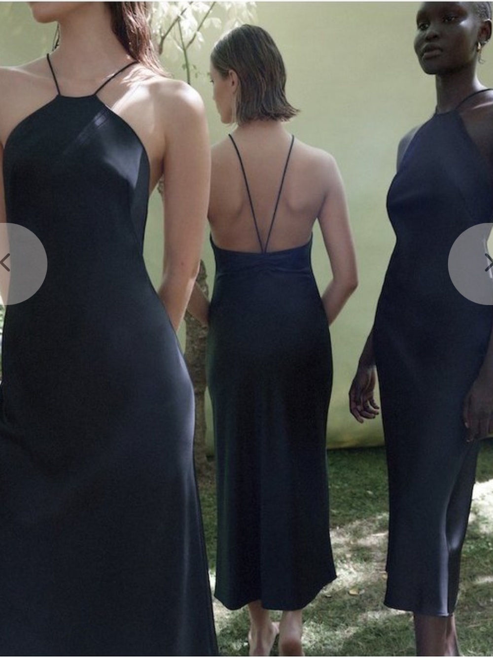 Significant Other Navy Blue Vienna Satin Midi Dress size 4